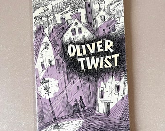 Oliver Twist di Charles Dickens Libro vintage 1981 Libro di narrativa per bambini in lingua inglese sovietica dell'URSS