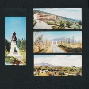 Pyatigorsk Set di 4 cartoline d'epoca Panoramiche 1967 URSS Architettura e storia Cartoline turistiche sovietiche inutilizzate