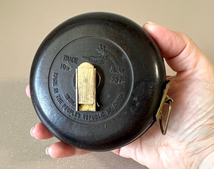 Vintage Swordfish Brand, Bakelite Tape Measure, Retro Measure Tape
