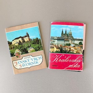 Vintage Czech Castle Postcard Set: Prague & Jánský Vrch, 1970s Czechoslovakia
