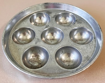 Round Donut Pan Takoyaki Danish Baking Form Soviet Vintage Aluminum Bakeware USSR Cake Cookie Molds