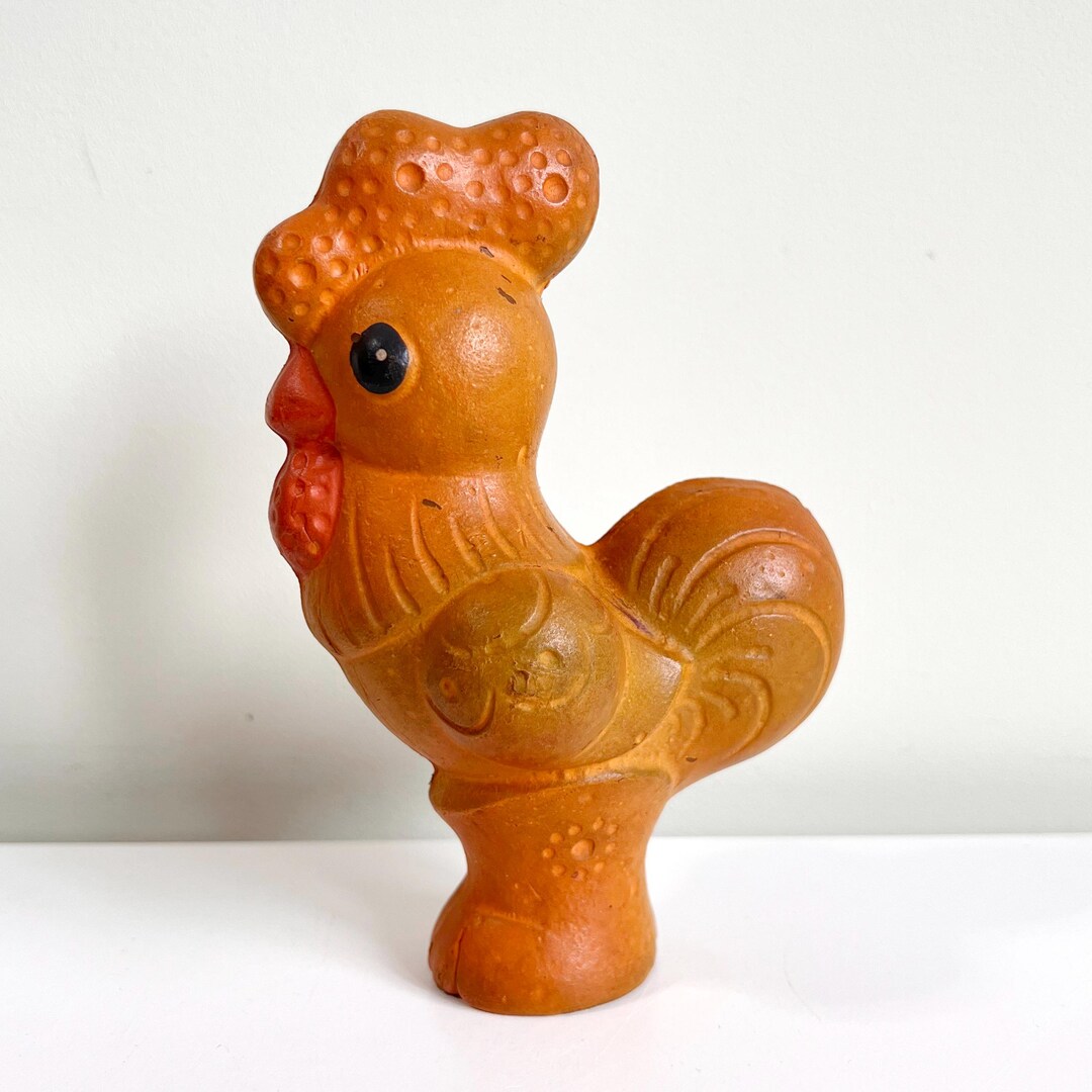 Vintage Soviet Rubber Rooster in Boots Bath Toy 1960s 1970s USSR Петух ...