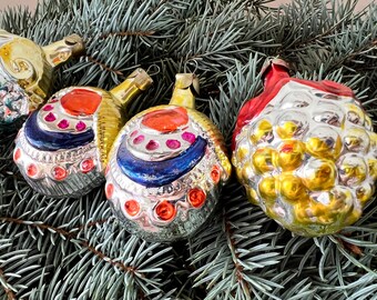 ソビエト ヴィンテージ クリスマス ツリー オーナメント 4 個セット