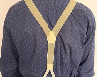Vintage Czechoslovakia WW2 Army Buttoned Braces Pants Suspenders Men's Fashion Militaria Retro Style