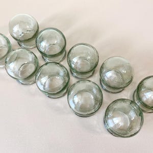 Sovjetisk vintage koppterapi set med 10 glasburkar “Banka / Банки” kinesiska massagekoppar 1960-talet bild 6