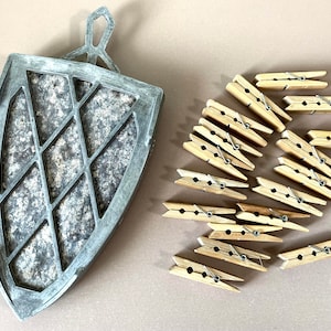 Aluminum Trivet Hot Plate + Clothes Pins Vintage Steam Iron Holder Stand Ironing Board USSR, Iron Stand, Clothing Cleaning, Ironing