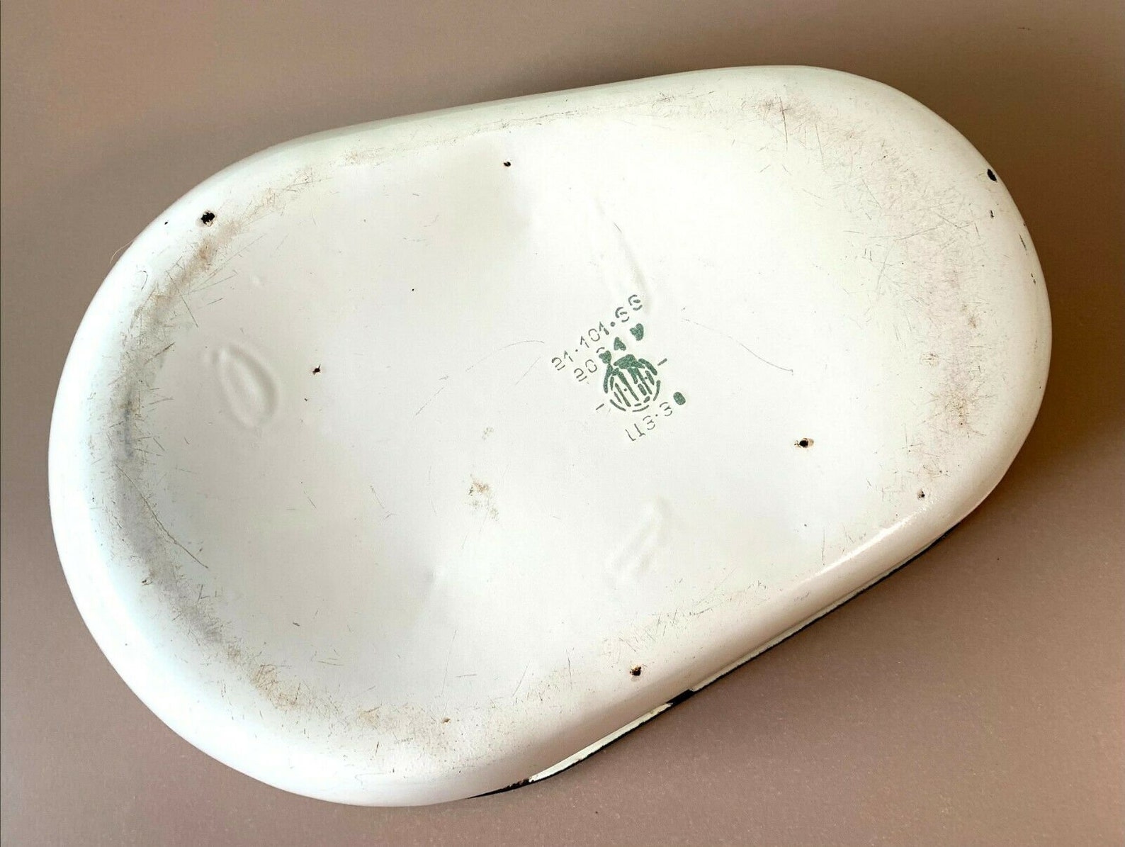 Vintage Soviet Antique White Enamel Porcelain Hospital Bedpan Etsy