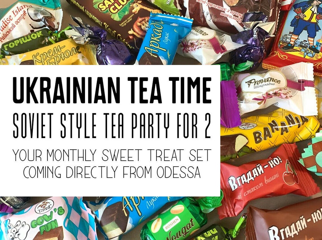Ukrainian Tea Party for Two - a Monthly Sweet Treat Subscription From Odessa, on the Black Sea - Gift Box, Party Box, Personalized Gift