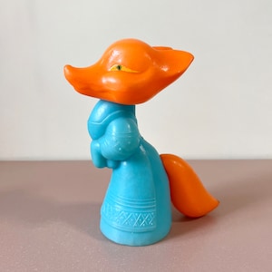 Sly Fox Lisa Patrikeevna Plastic Cartoon Toy Doll Soviet Childrens USSR 1970s Nursery Animal Toy Toddler Toys, Vintage Cartoon