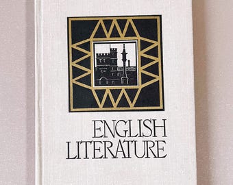 Literatura inglesa, libro de texto soviético de tapa dura de 1974, edición antigua, raro, ilustrado, de la URSS.