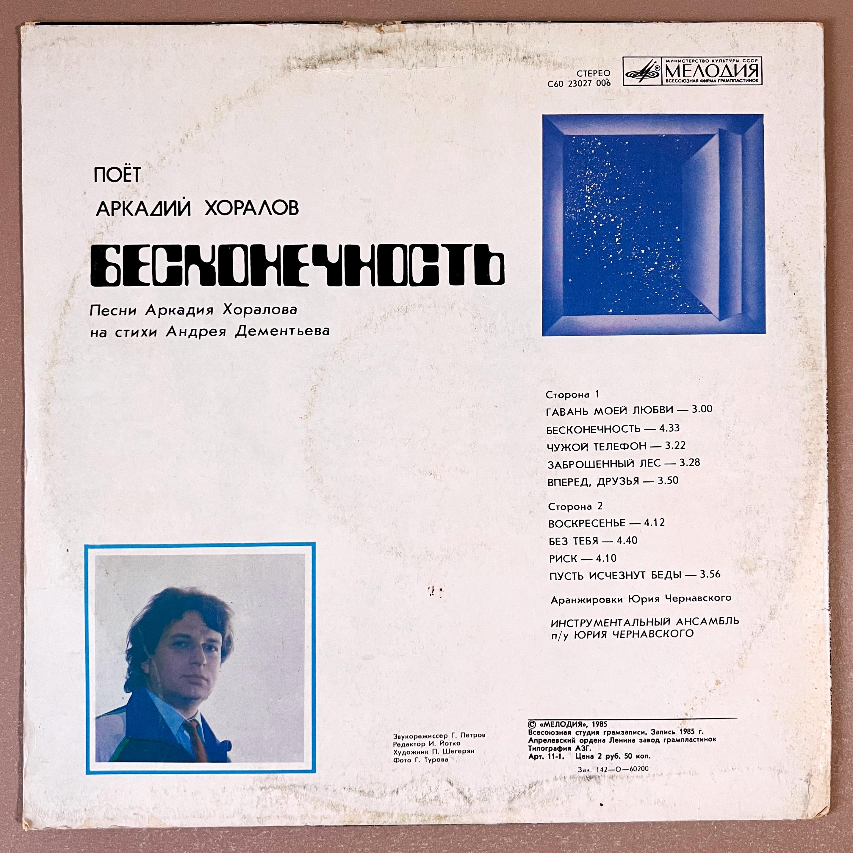 Arkady Khoralov Infinity Vinyl 1985 Soviet Ukraine Electronic