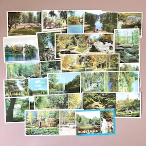 Vintage Postcard Set Sofiivka Uman Ukraine 1983 for Collectors USSR Дендропарк СОФИЕВКА Long Format Landscape Gift
