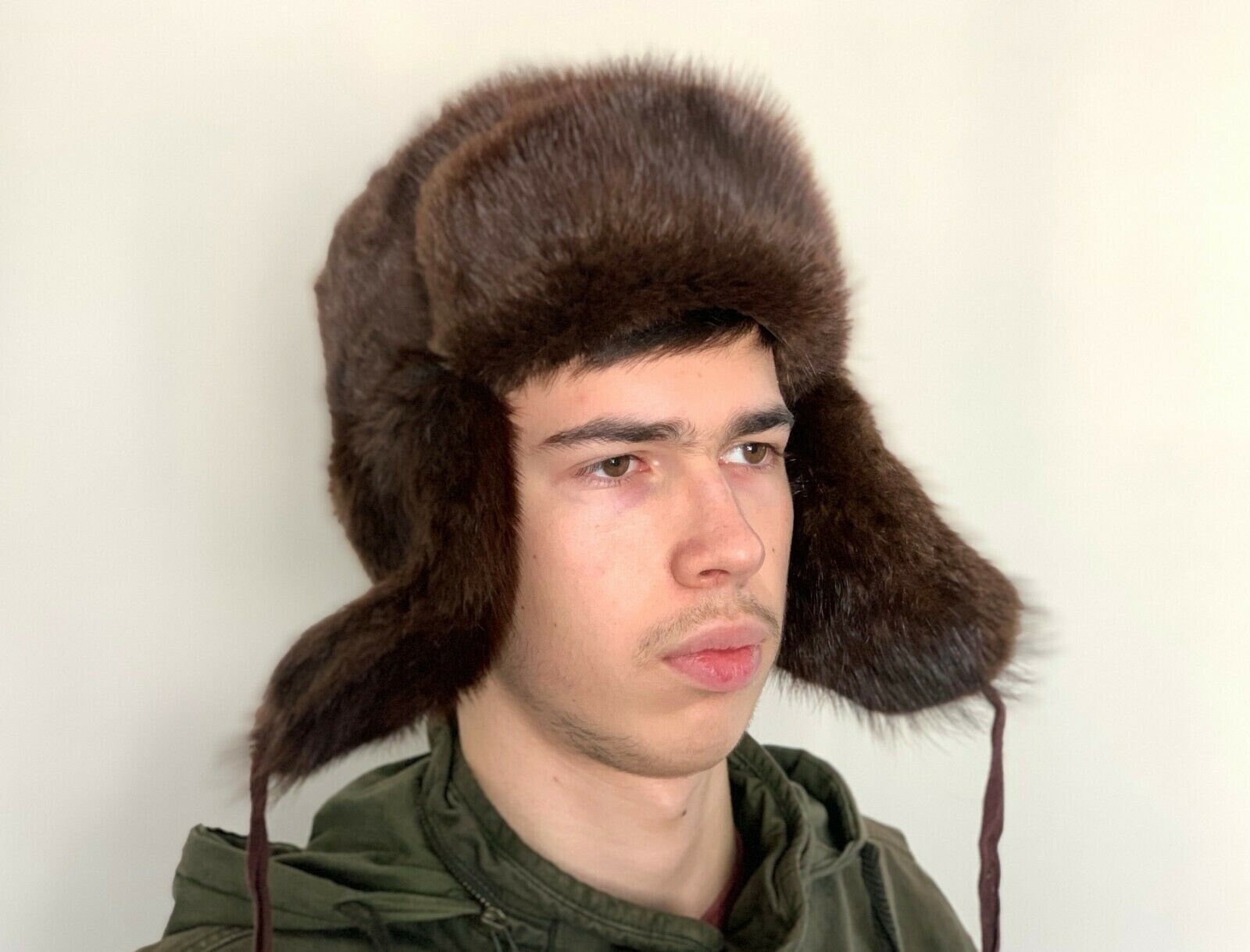 Mink Fur Ushanka Trapper Hat 