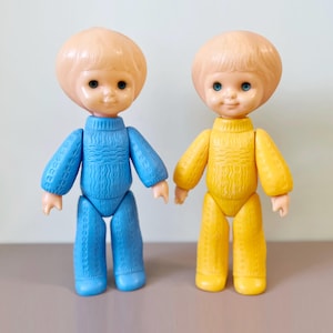 2x Cute Ukrainian Victoria Dolls RARE 1970s USSR Plastic Retro Toys Nursery Decor Collectible Dolls