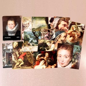 Ruben Postcards Set 16 Soviet Fine Art Cards Hermitage Museum 1971 Russian/English Language Ephemera Scrapbooking Gift Рубенс