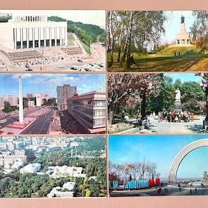 Київ/Киев/Kiev Città panoramiche Sovietiche 22 Cartoline Set 1984 Ucraina Turismo URSS, Sovietico, Vecchie Cartoline, Arte Vintage, Effimero, Scrapbooking
