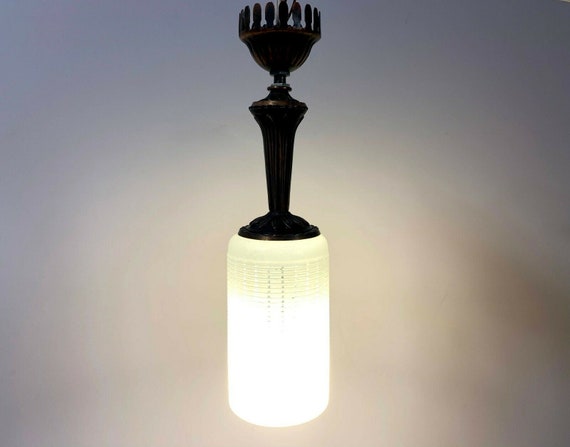 ヴィンテージ ソビエト ソ連 フロスト ガラス シーリング ランプ