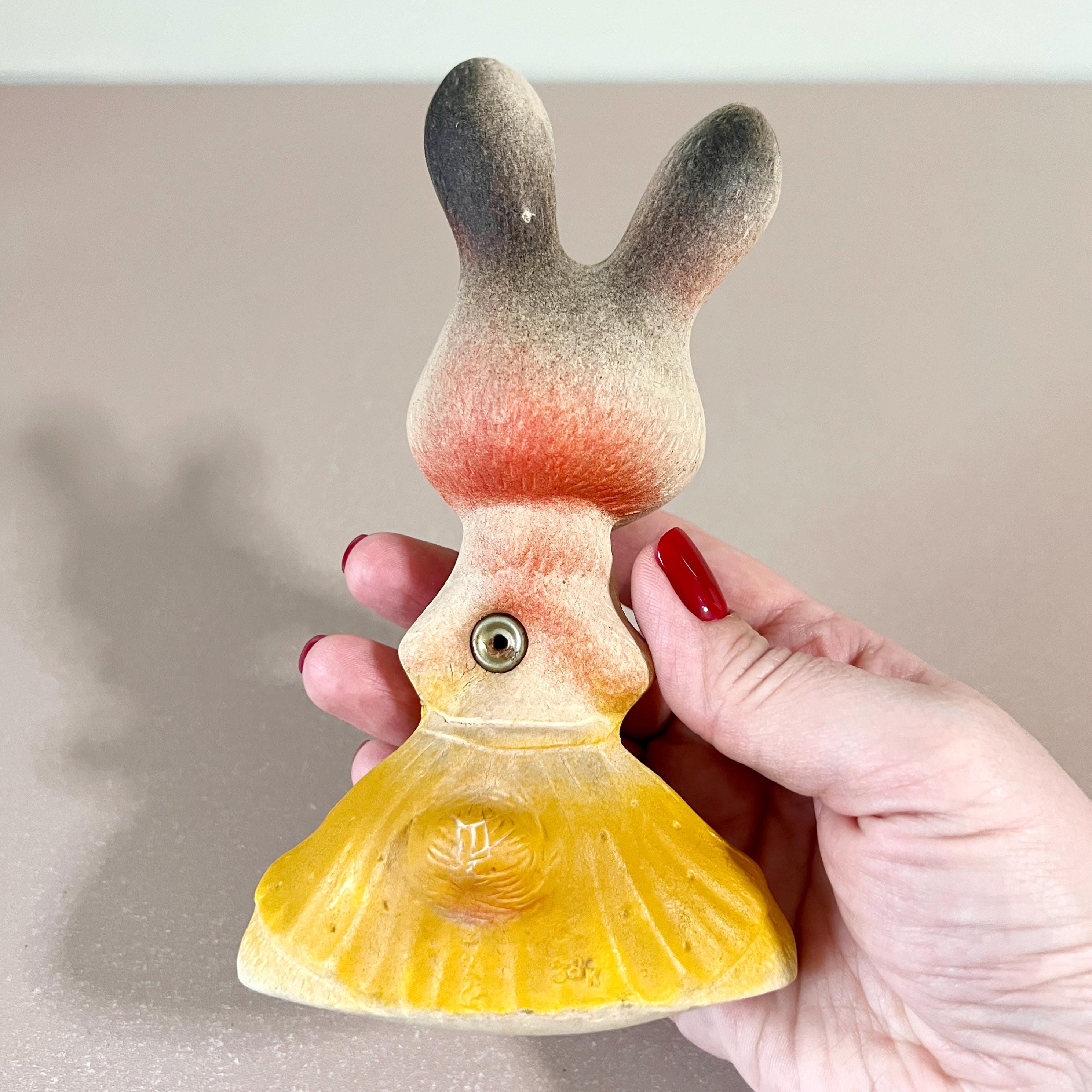 Vintage Rubber Bunny Rabbit Toy 1960s USSR Ukrainian Hare Squeaky ...