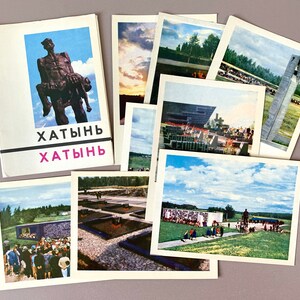 Khatyn Memorial Monument USSR Vintage Postcards (Set of 8, 1969)