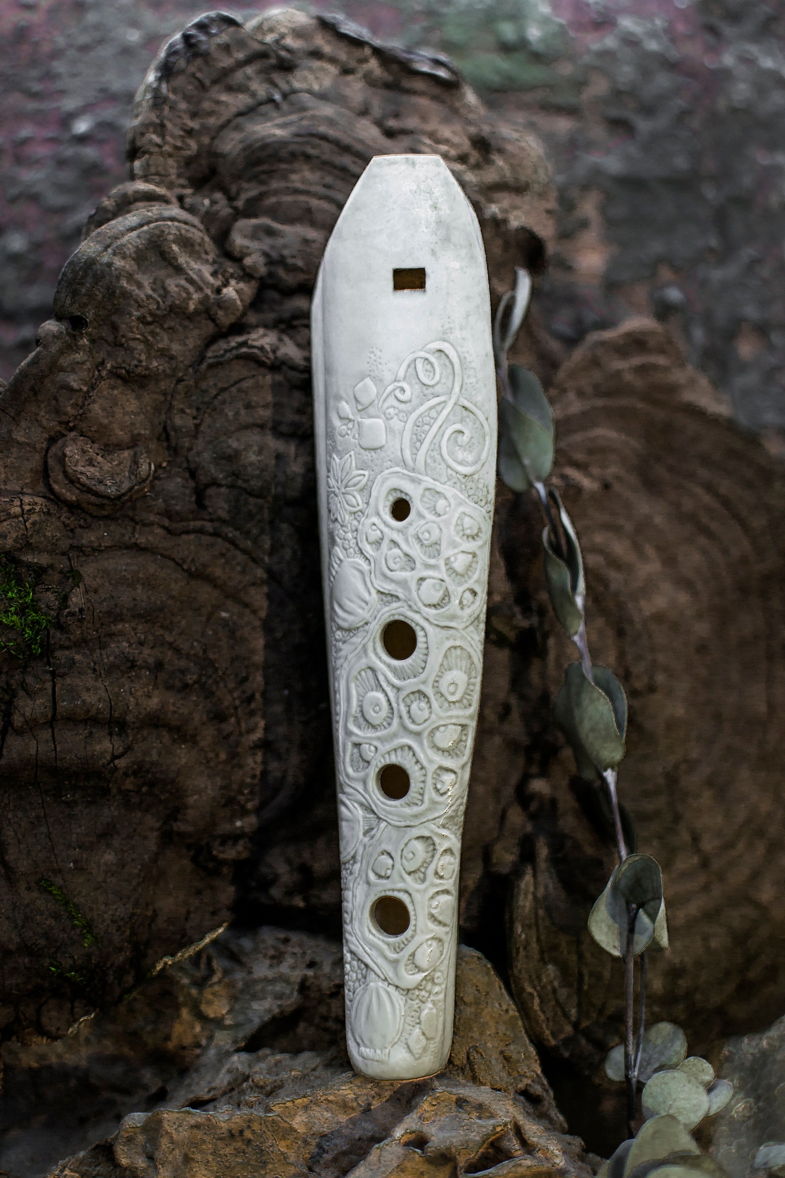 BONE FLUTE carved from reindeer bone Etsy