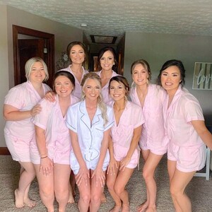 Soft Bridal Party PJs/Bridesmaid Pajamas/Bridesmaid PJs/Bridesmaid Gift/Soft Cotton Pajamas/Bridal PJS/Bridal Cotton Short Pajama