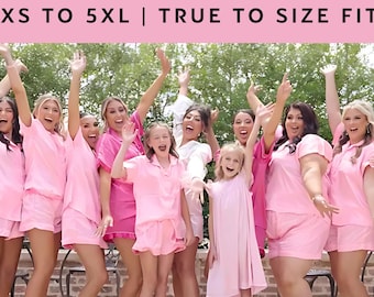 Personalized Silk Satin Bridesmaid Pajama Set | Bridal Party PJs