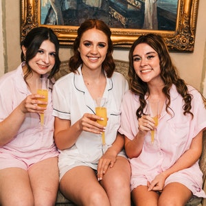 Personalized Bridesmaid Pajamas Personalized Sleep Shirts Bridesmaid Pajamas Bridesmaid Button Down Shirts w/ Name Getting Ready