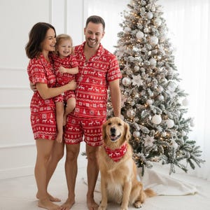 Pyjama voor gezinsvakanties, kerstpyjama's van mij en mevrouw, kerstpyjama voor koppels, kerstpyjama's, pyjama's voor koppels