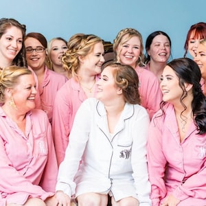 Bridesmaid Button Down Shirts Bridesmaid Sleep Shirts Bridesmaid Pajamas Monogram Bridesmaid Shirts Getting Ready Outfits