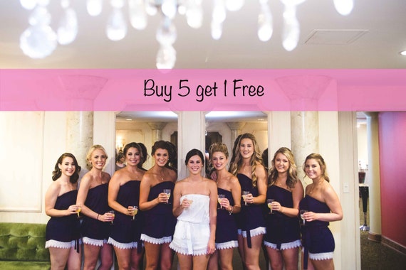 bridesmaid getting ready romper