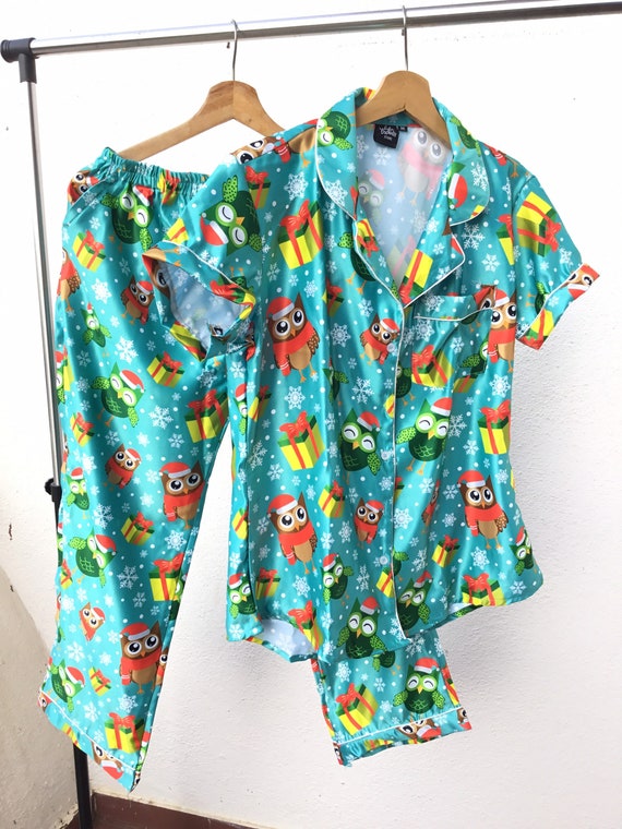 Holiday Pajamas Owl Print Quarantine Christmas 2020 Shirts Etsy