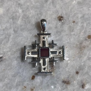 Nano Bible Jerusalem Cross Pendant, 925 Silver, Gift for Her, silver, Cross jewelry,  Women cross, Men cross, Stylish silver cross, birthday