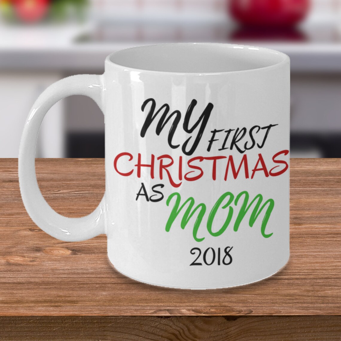 Christmas Mug New Mom Gift My First Christmas As Mom Coffee Etsy