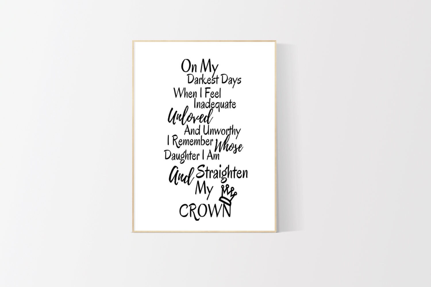 On My Darkest Days When I Feel Inadequate Unloved and Unworthy Etsy