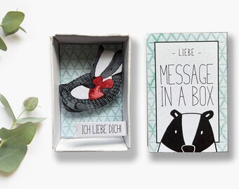 Message in a Box - Badger "I love you" - Matchbox