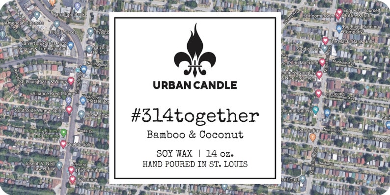 14 oz 314together Bamboo /& Coconut Soy Candle