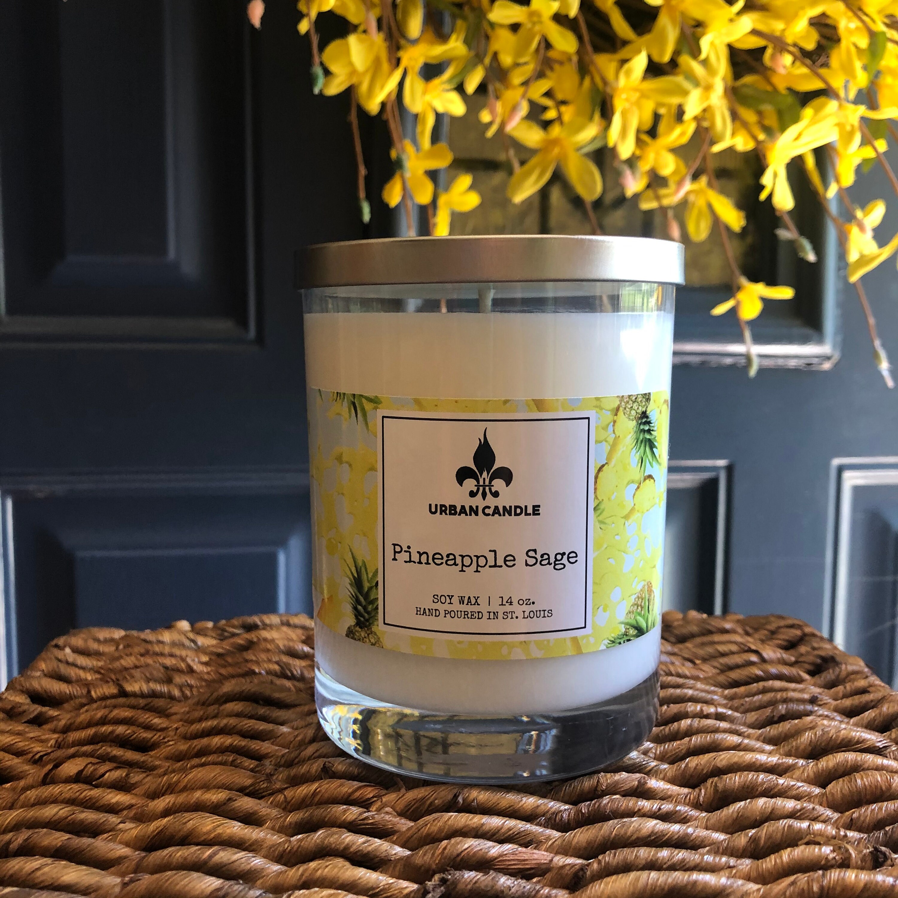 Versatile Fruit Fragrance HERBACEOUS Pineapple Sage Earthy Sage and Sweet Sugar Coconut Soy Wax Candle