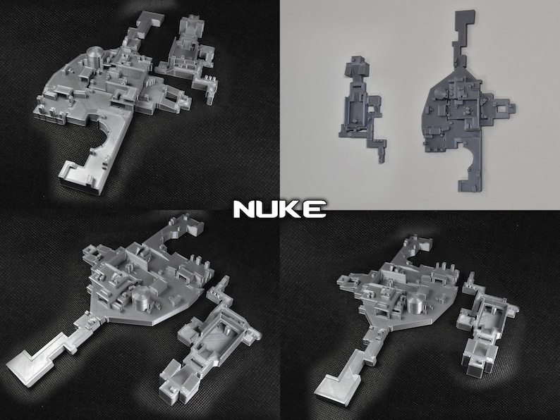 Counter-Strike Map Layout Wandkunst | CS2 | CSGO | 3D Druck | Staub2 | Trugbild | Inferno | Schwindel | Kern | Überführung | Zug Bild 5