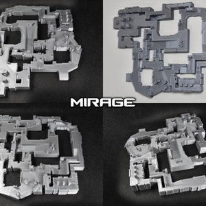 Counter-Strike Map Layout Wandkunst | CS2 | CSGO | 3D Druck | Staub2 | Trugbild | Inferno | Schwindel | Kern | Überführung | Zug Bild 4