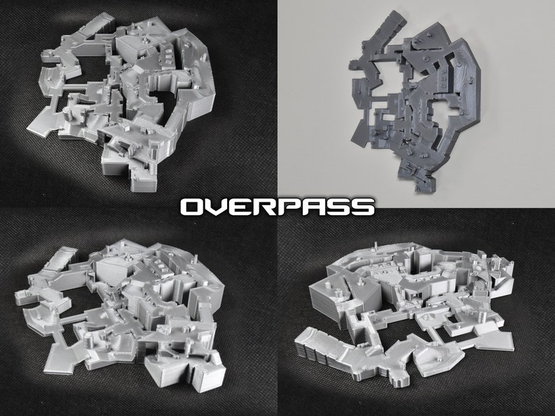 Counter-Strike Map Layout Wandkunst | CS2 | CSGO | 3D Druck | Staub2 | Trugbild | Inferno | Schwindel | Kern | Überführung | Zug Bild 6