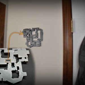 Counter-Strike Map Layout Wandkunst | CS2 | CSGO | 3D Druck | Staub2 | Trugbild | Inferno | Schwindel | Kern | Überführung | Zug Bild 9