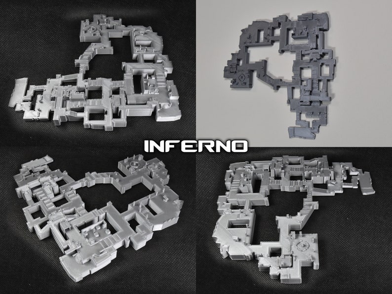 Counter-Strike Map Layout Wandkunst | CS2 | CSGO | 3D Druck | Staub2 | Trugbild | Inferno | Schwindel | Kern | Überführung | Zug Bild 3