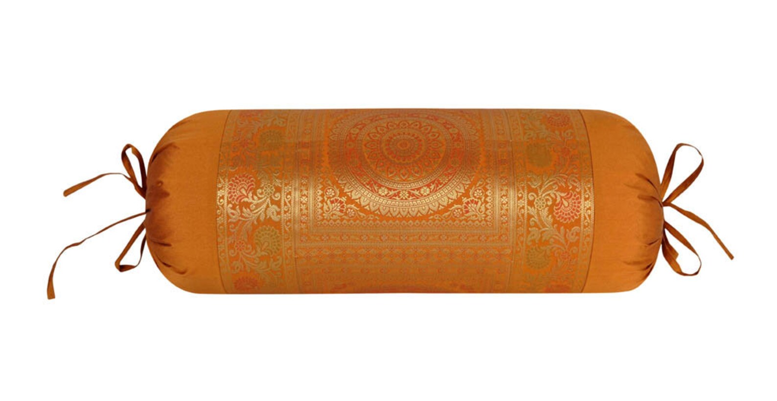 Indian White Bolster Cover Banarasi Silk Decorative Cushion Etsy