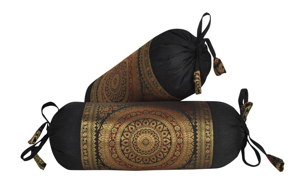 Decorative Cushion Cover Silk Bolster Cover Pillow Case Etsy