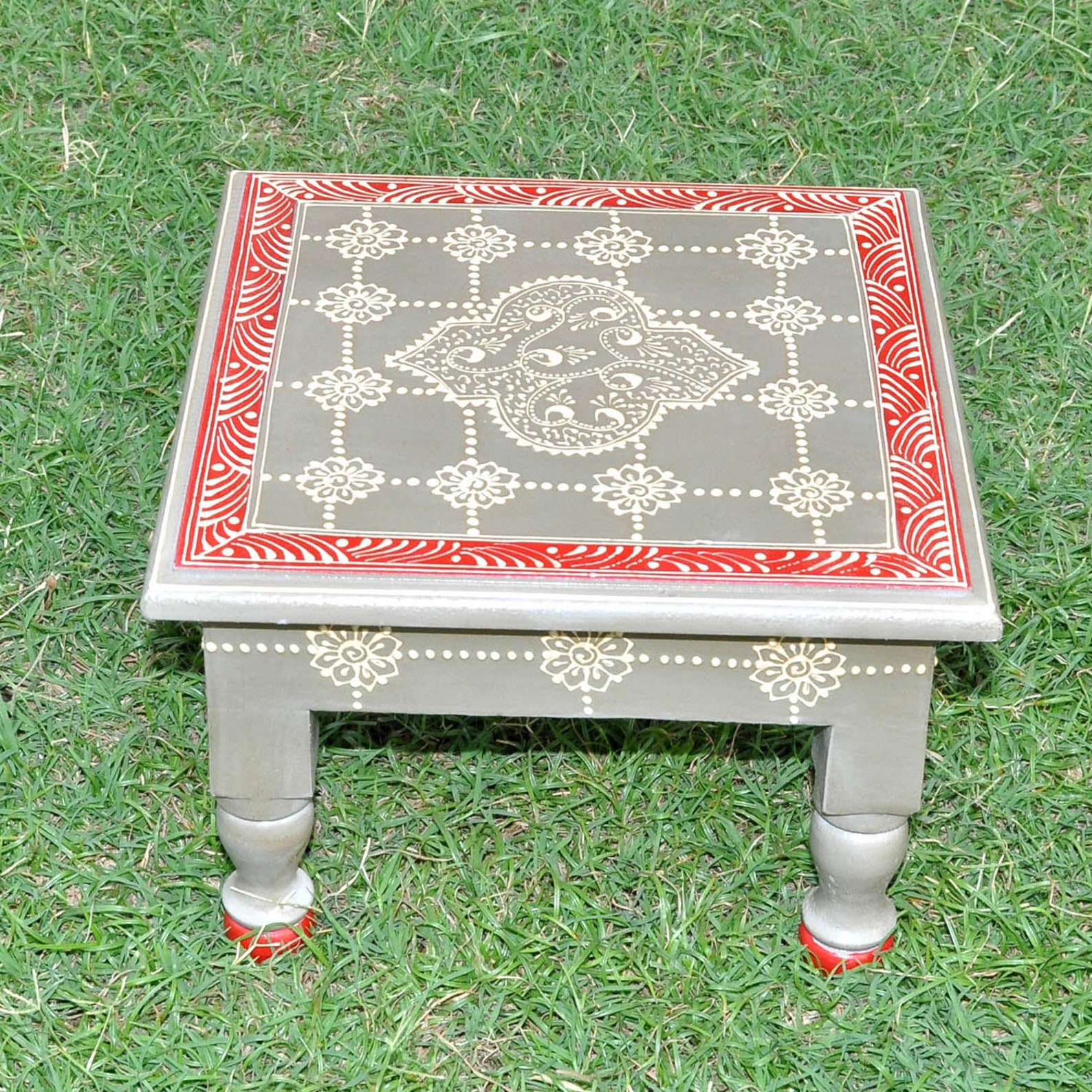 Designer Chowki Low Height Table Handmade Wooden Corner Low Etsy