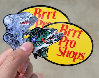 Brrt Pro Shots - A-10 Stickers (Two 4" Stickers)