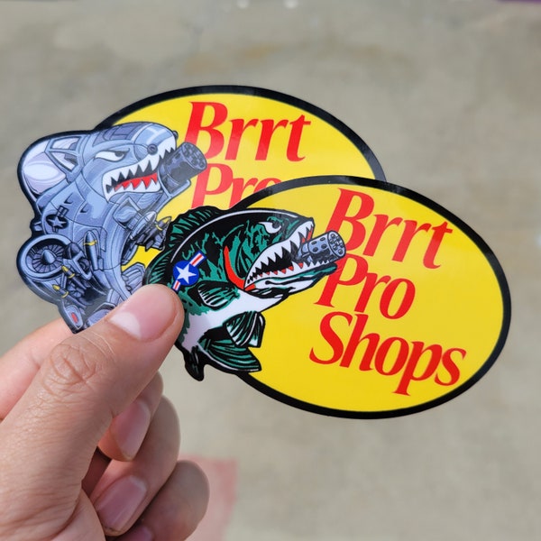 Brrt Pro Shots - A-10 Stickers (Two 4" Stickers)