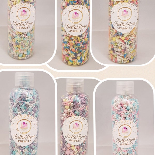 Halal, Kosher, Vegan Mixed Sprinkles 100&1000s, Sugar Strand Mixes, Unicorn Sprinkles