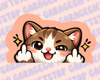 Sassy Cat Peeker Sticker | Cute Funny Cat Car Decal | Playful Kitty Window Sticker