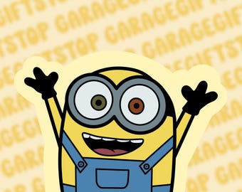 Pegatina de Minion Peeker, calcomanía de Bob Minion, pegatina de coche Peeker